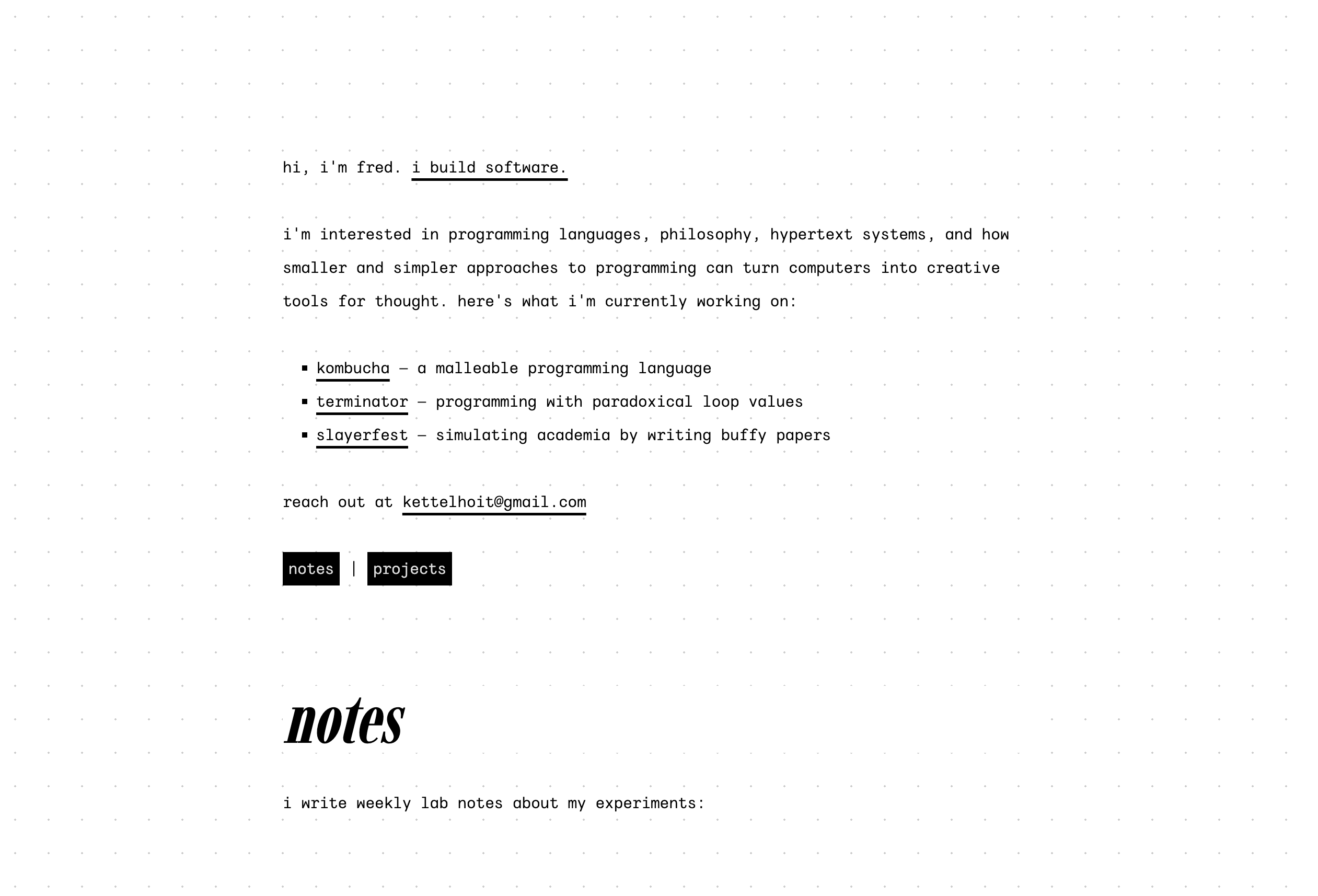 website index before